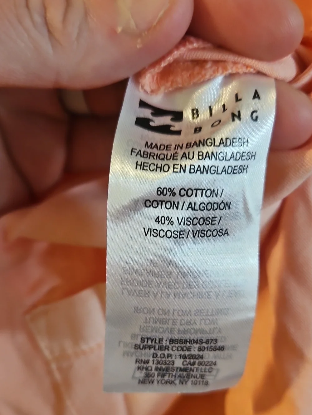 Billabong Girls’ Wave Watch Romper: Apricot Blush: New With Tags: Size L